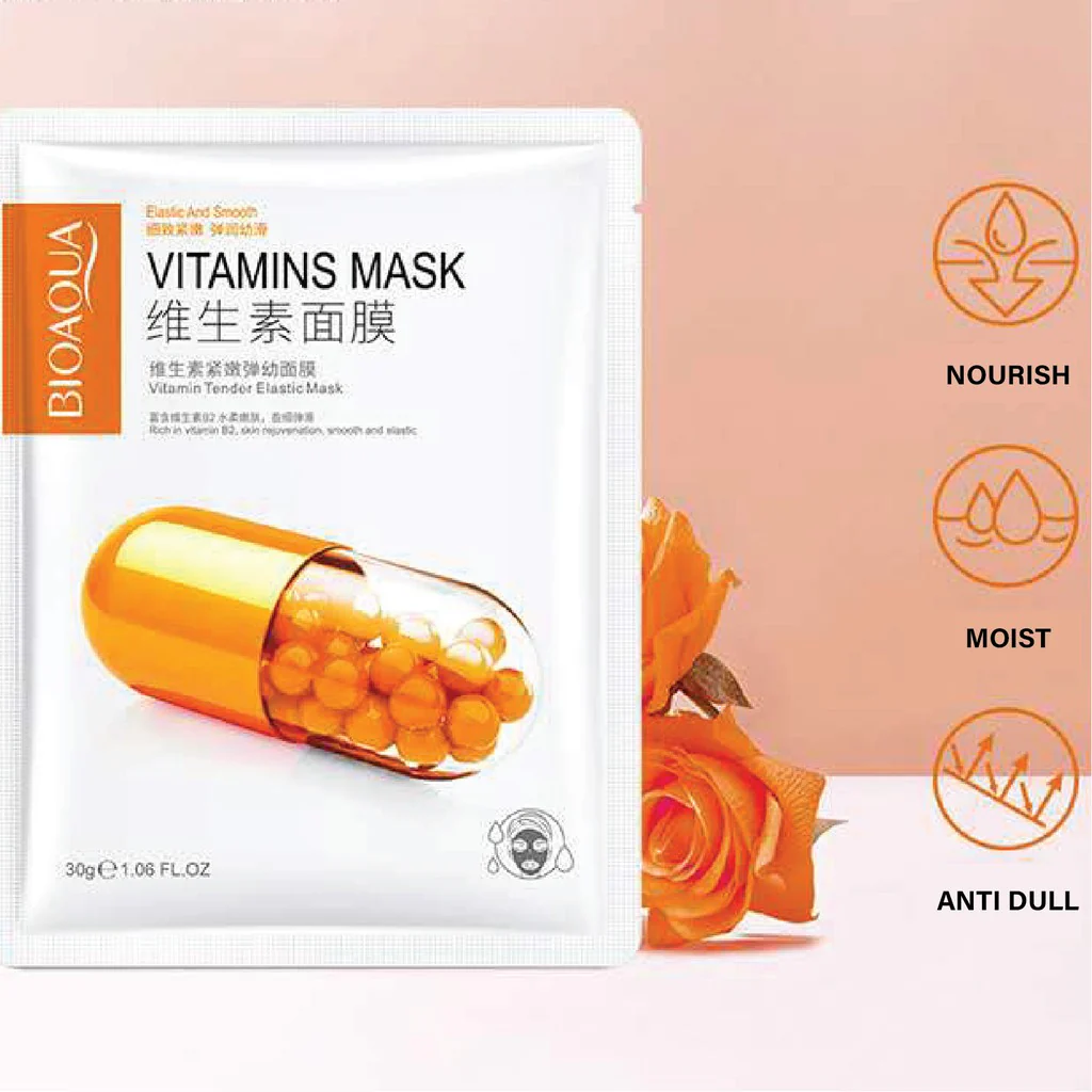 BIOAQUA Vitamin Moisturizing & Firming Facial Sheet Mask 30g - Image 2