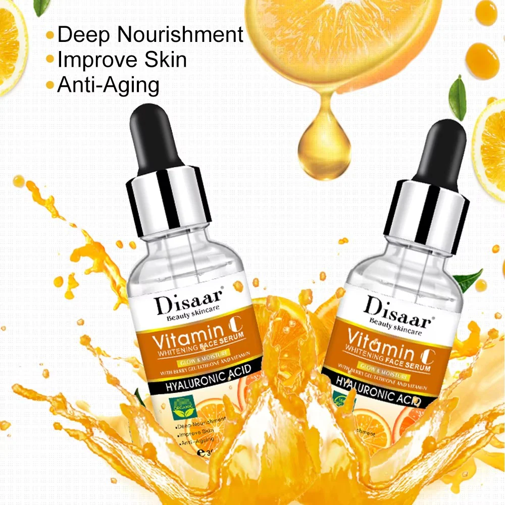 DISAAR Vitamin C Serum - Brightening & Anti-Aging with Hyaluronic Acid - 30ml - Image 6