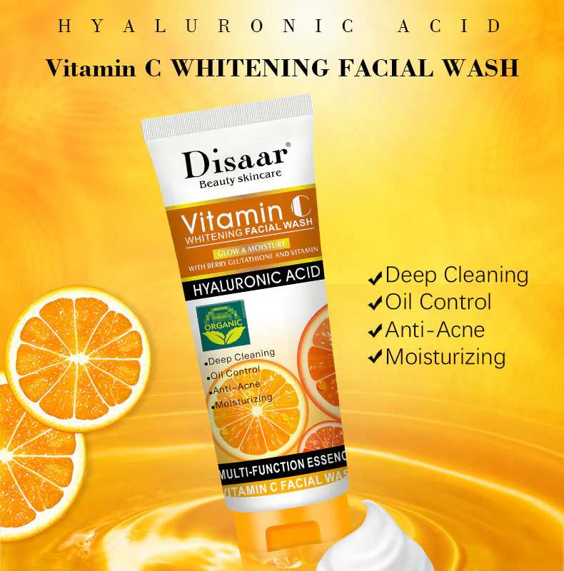 DISAAR Deep Cleansing Whitening Vitamin C Face Wash 100ml - Image 4