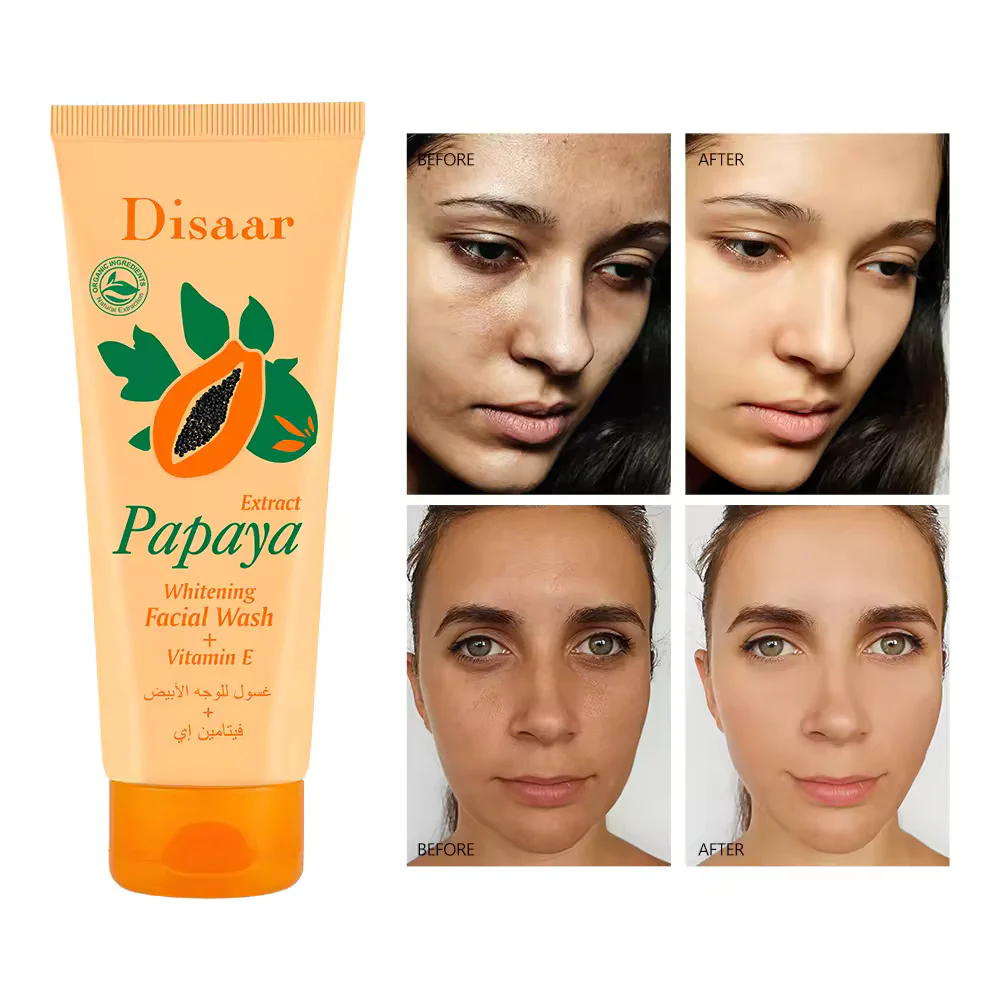 Disaar Papaya Extract Whitening Vitamin E Facial Wash 100g - Image 4