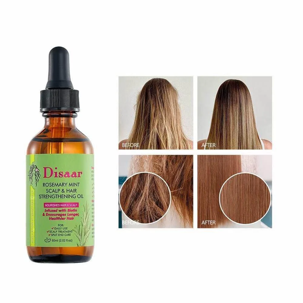 DISAAR Rosemary Mint Scalp and Hair Strengthening Oil, 60 ml - Image 4