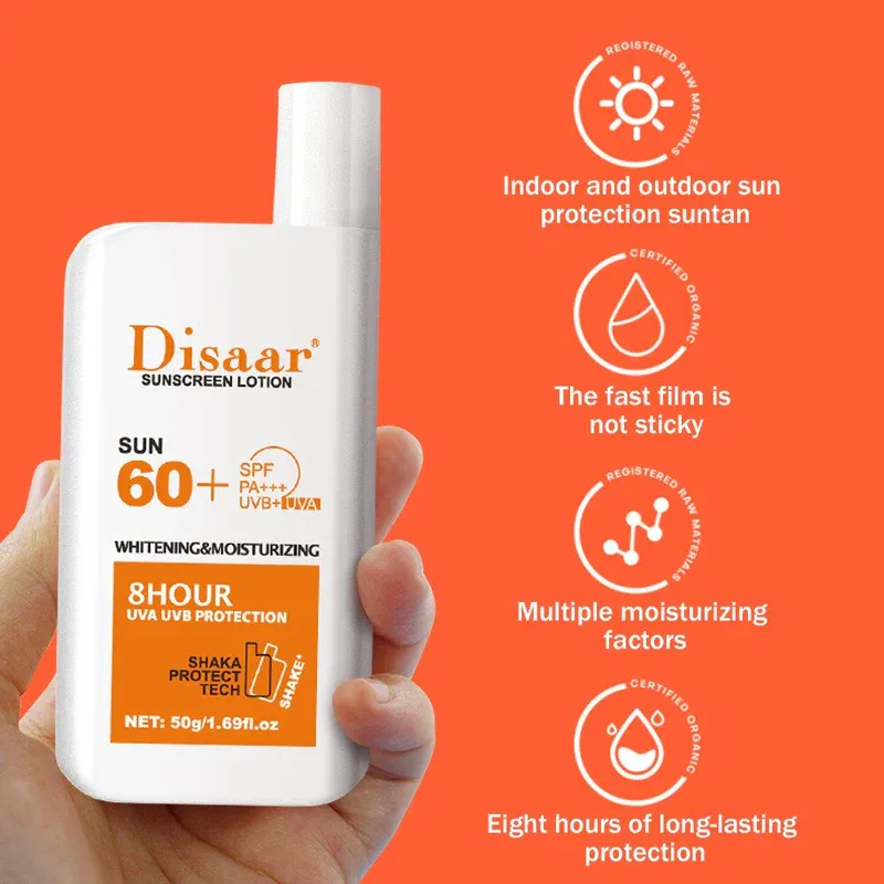 Disaar Brightening and Moisturizing Sunblock Sunscreen Lotion SPF 60 - 50g - Image 4