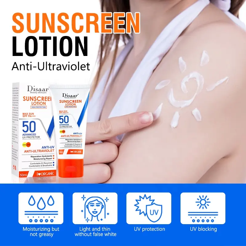 DISAAR Sunscreen Lotion SPF 50+ PA+++ - Advanced UV Protection - 50ml - Image 3