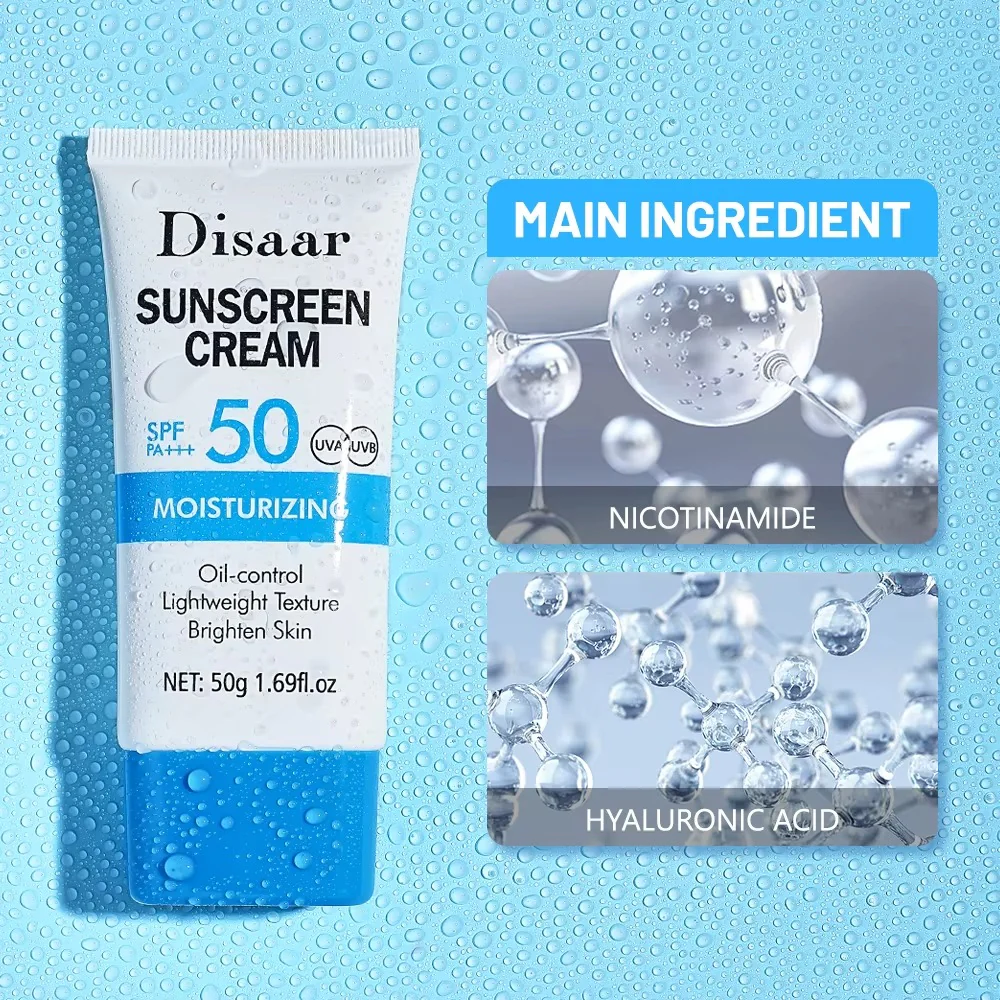 Disaar Moisturizing Sunscreen SPF 50+ PA+++ - Oil-Control - 50g - Image 4
