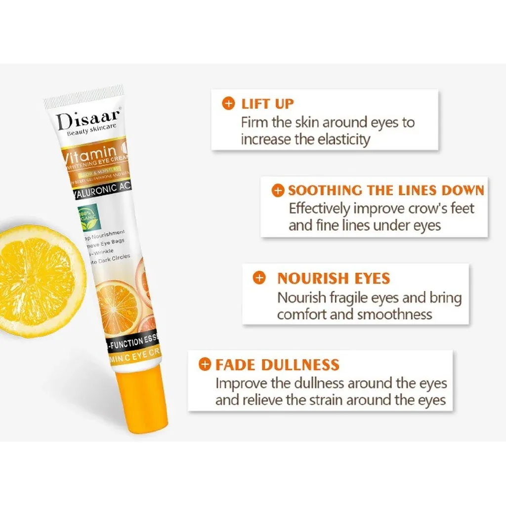 DISAAR Vitamin C Eye Cream - Anti-Aging & Dark Circle Care - 25g - Image 3