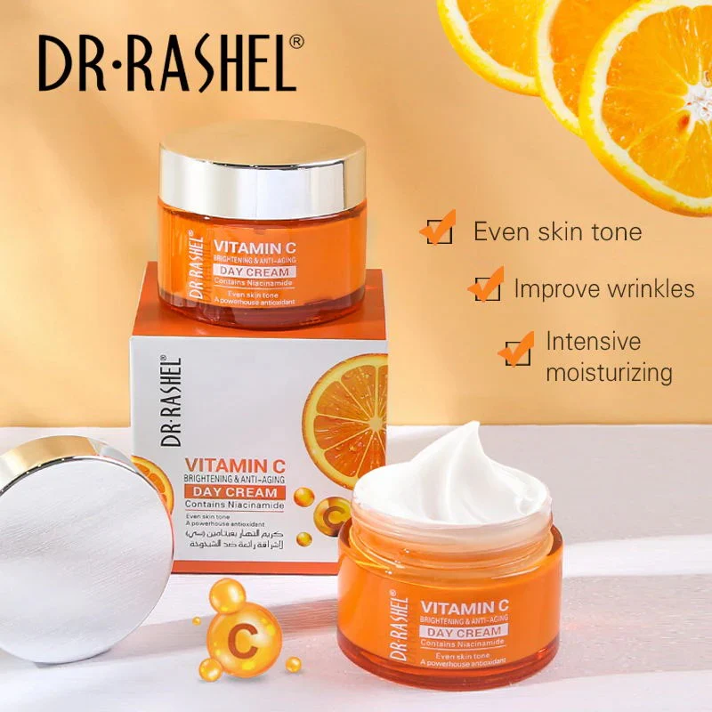 Dr Rashel Pack of 2 Vitamin C Brightening & Anti Aging Day And Night Cream - Image 5