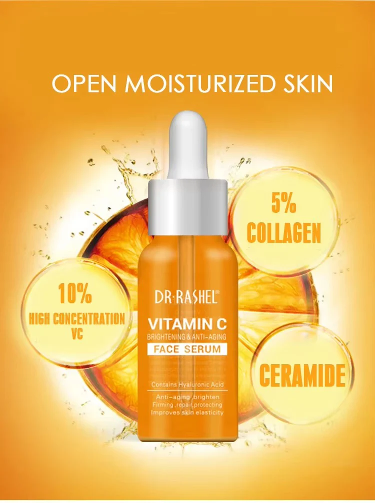 DR RASHEL Vitamin C Serum - Brightening & Anti-Aging with Hyaluronic Acid - 50ml - Image 4