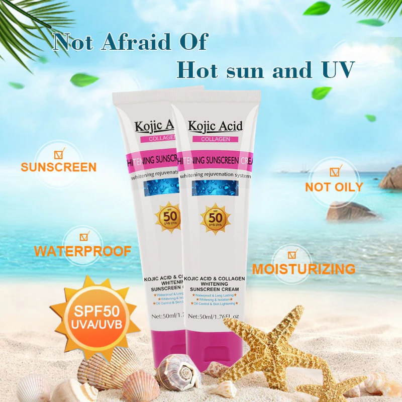 GUANJING Kojic Acid & Collagen SPF50+ PA+++ Sunscreen Cream - Image 4
