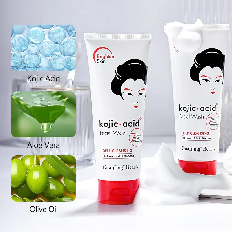 GUANJING Kojic Acid Deep Cleaning Facial Wash 100g - Image 3
