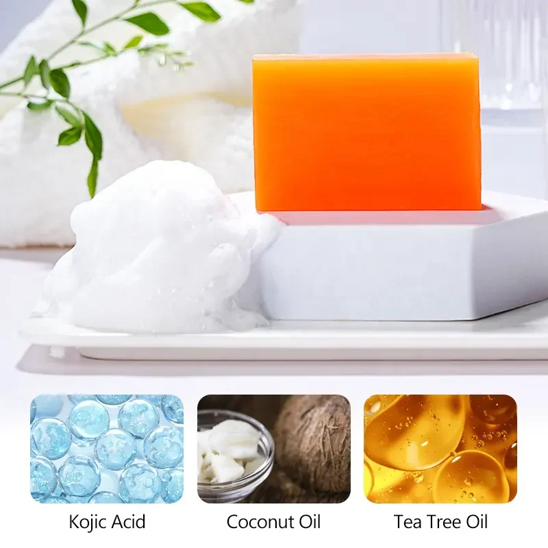 GUANJING Kojic Acid Brightening Soap – For Face & Body 120g - Image 3