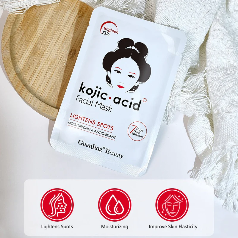 GUANJING Kojic Acid Brightening & Spot Lightening Face Sheet Mask 25ml - Image 3