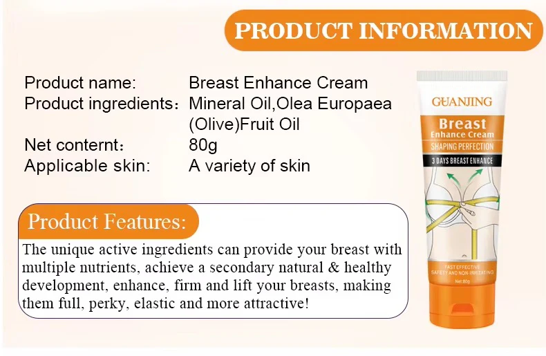 Guanjing Breast Enhance Cream – Firming & Lifting Bust Cream 80g - Image 3