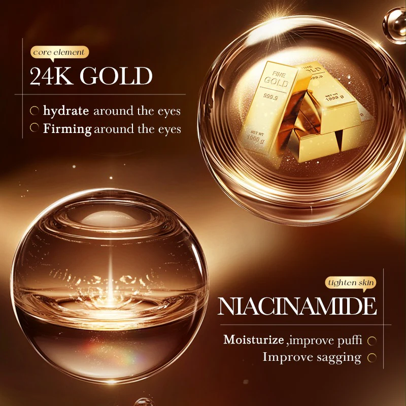 SADOER 24K Gold Firming Eye Mask - Anti-Wrinkle & Dark Circle Repair - 6g - Image 4