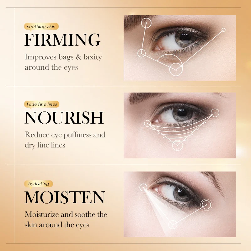 SADOER 24K Gold Firming Eye Mask - Anti-Wrinkle & Dark Circle Repair - 6g - Image 5