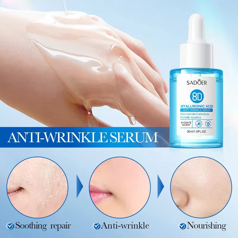 SADOER 8D Hyaluronic Acid Anti-Wrinkle Serum – 30ml - Image 5
