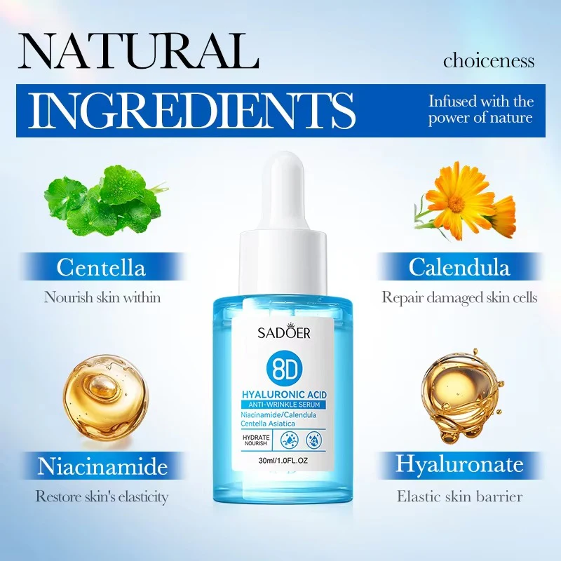 SADOER 8D Hyaluronic Acid Anti-Wrinkle Serum – 30ml - Image 7