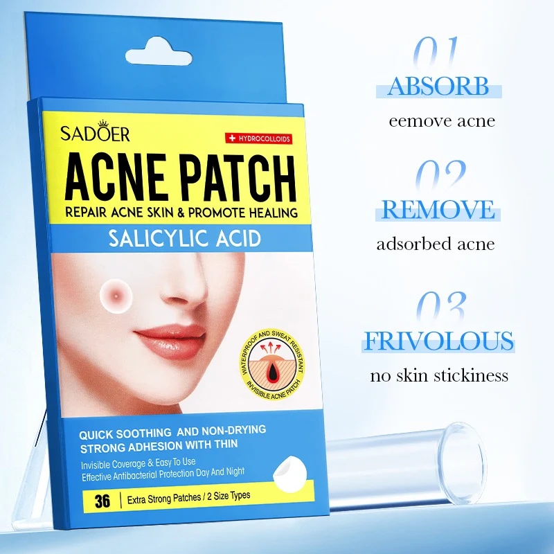 SADOER Acne Patch - Hydrocolloid & Star+Round - Invisible Protection - Image 5
