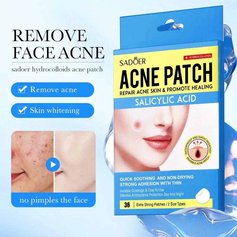SADOER Acne Patch - Hydrocolloid & Star+Round - Invisible Protection - Image 6