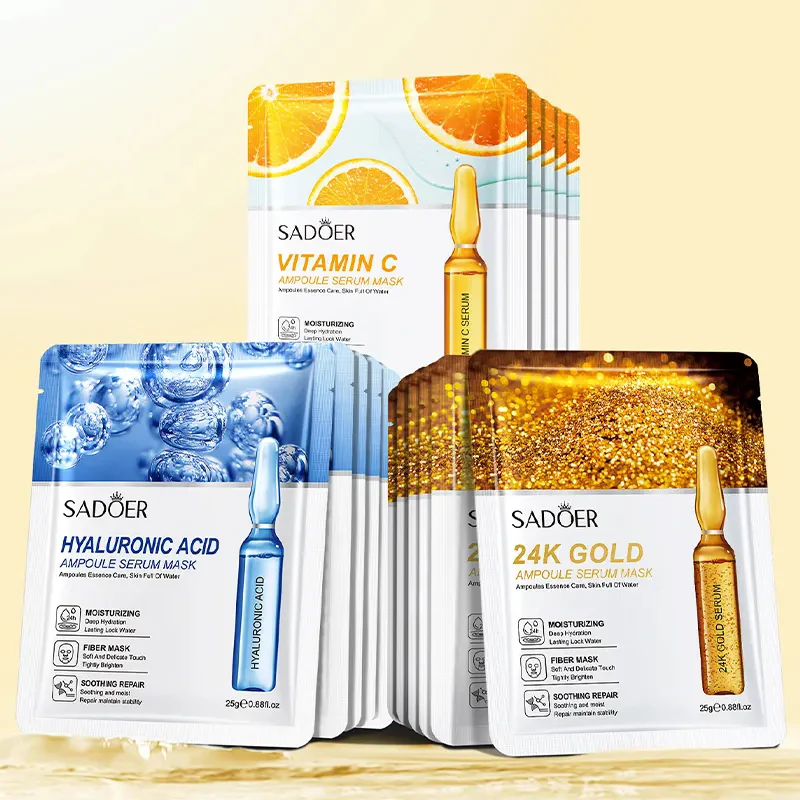 SADOER Pack of 3 Ampoule Serum Facial Sheet Mask