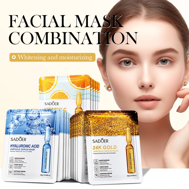 SADOER Pack of 3 Ampoule Serum Facial Sheet Mask - Image 2