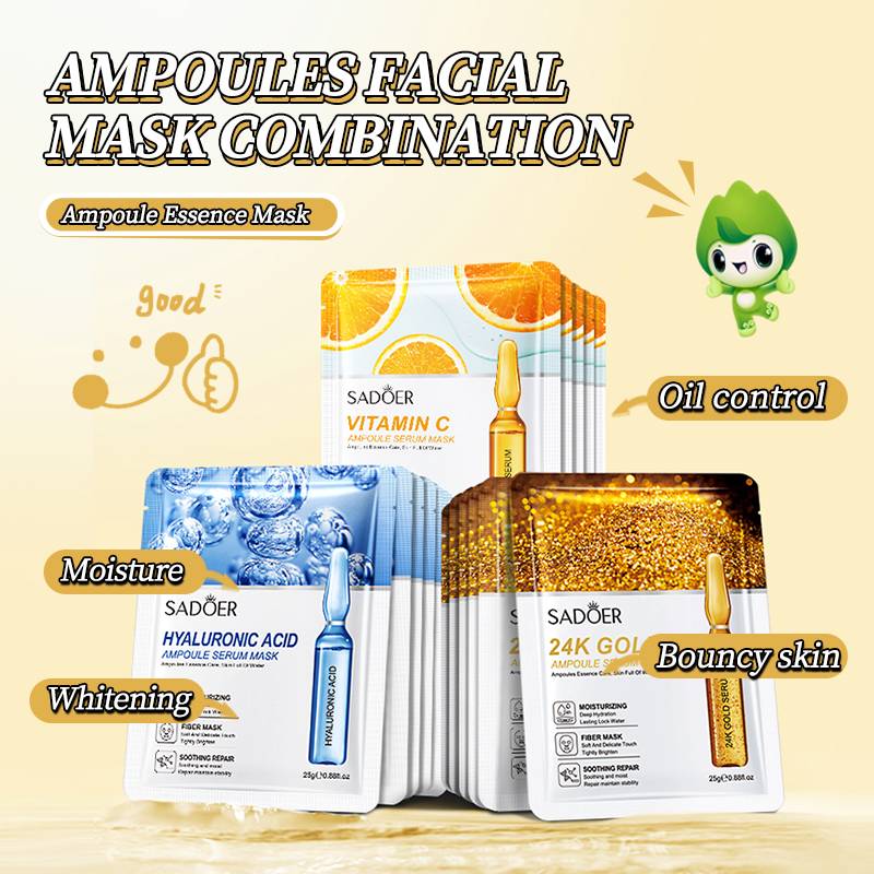 SADOER Pack of 3 Ampoule Serum Facial Sheet Mask - Image 3
