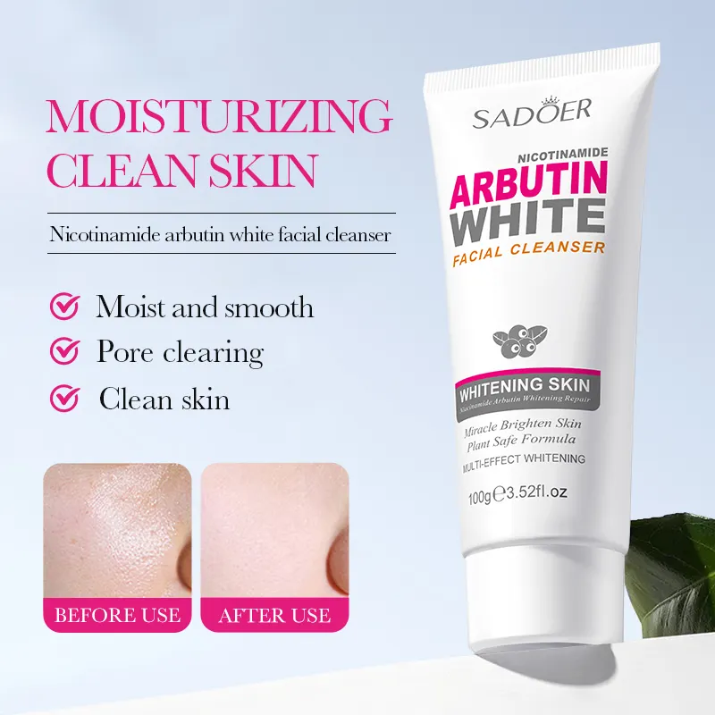 SADOER Arbutin Nicotinamide White Facial Cleanser - Image 3