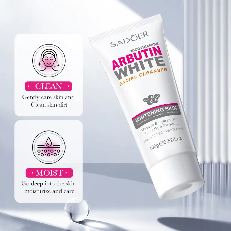 SADOER Arbutin Nicotinamide White Facial Cleanser - Image 4