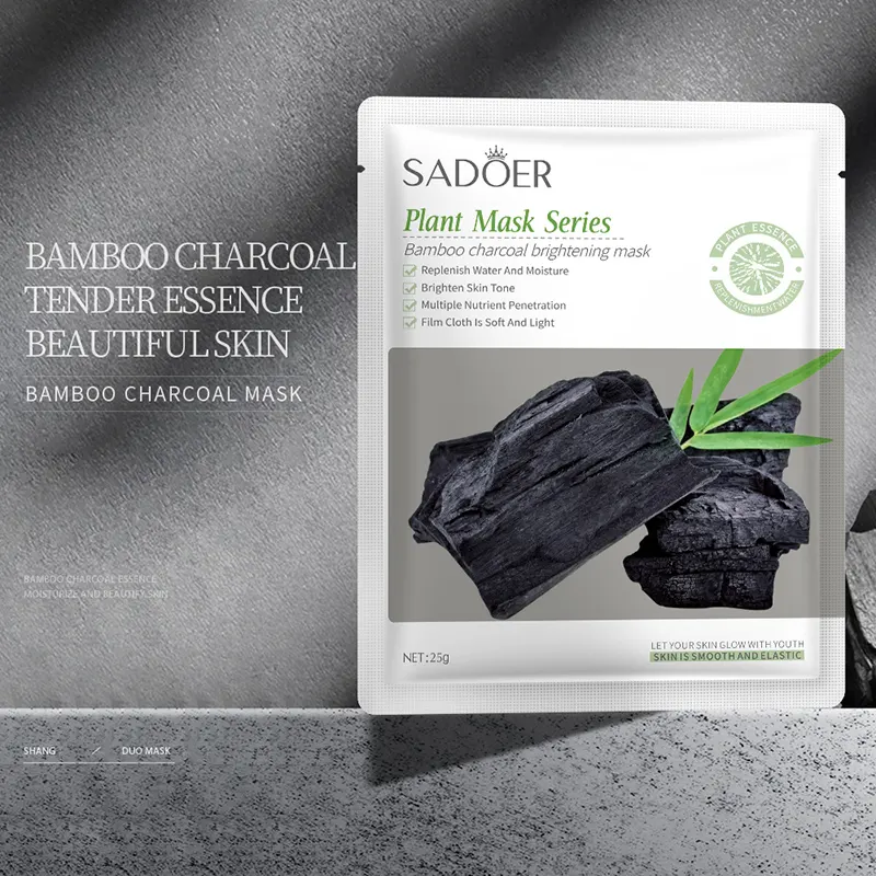 SADOER Bamboo Charcoal Brightening Face Sheet Mask - Image 2