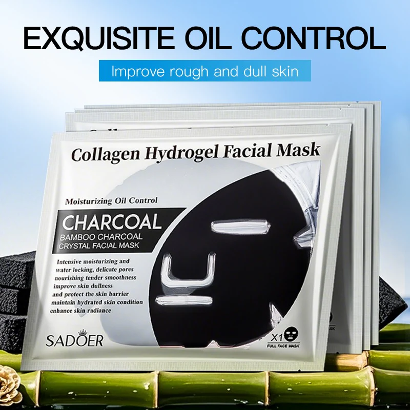 SADOER Bamboo Charcoal Collagen Pore Purifying Hydrogel Facial Mask - 60ml - Image 2