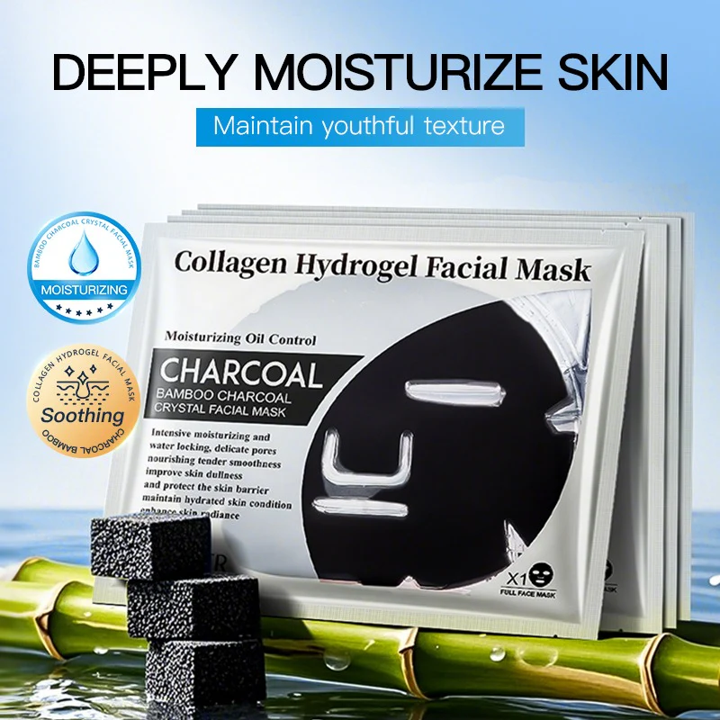 SADOER Bamboo Charcoal Collagen Pore Purifying Hydrogel Facial Mask - 60ml - Image 4
