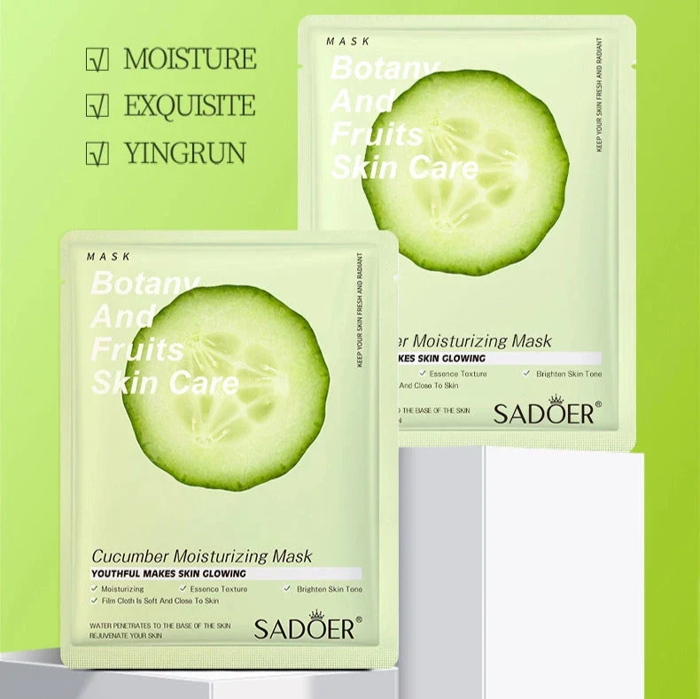 SADOER Botany And Fruits Cucumber Moisturizing Face Sheet Mask - Image 2