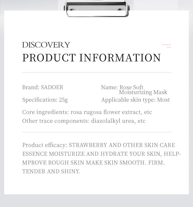 SADOER Botany And Fruits Rose Moisturizing Face Sheet Mask - Image 5
