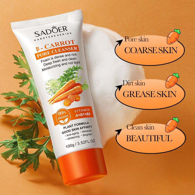 SADOER Carotene Beta Carrot Pore Cleanser - 100g - Image 3