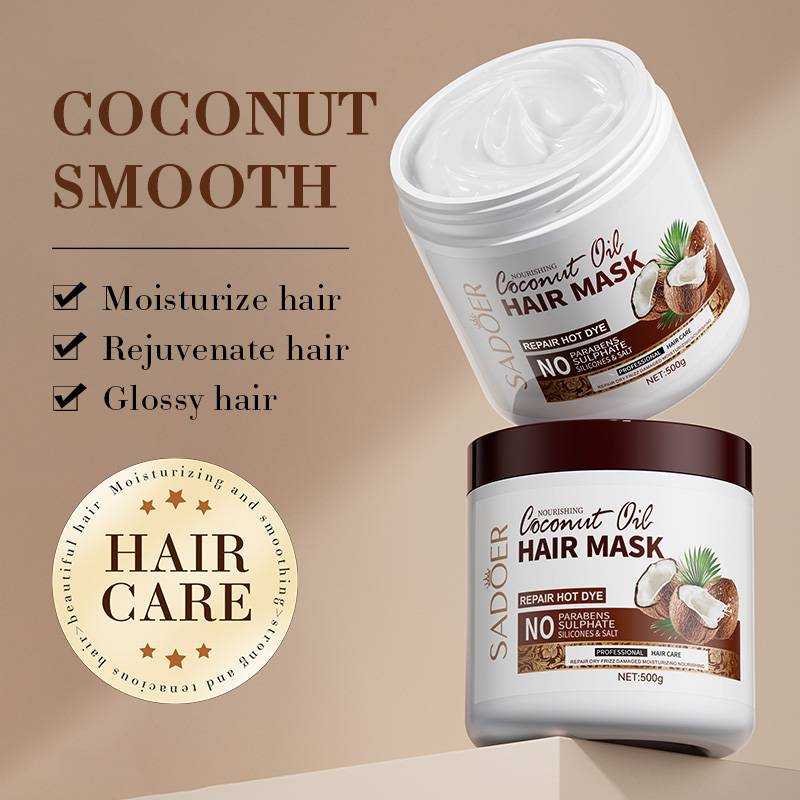 SADOER Coconut Oil Hair Mask - Repair & Frizz Control for Dry/Damaged Hair - 500g - Image 3