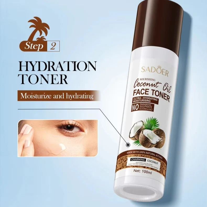 SADOER Coconut Oil 6-Piece Skincare Set | Complete Hydration & Nourishment - Image 9