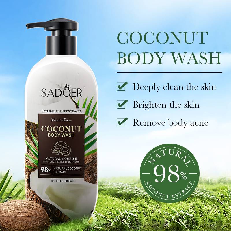 Sadoer Cocunut Body Wash Natural Cocunut Extracts 400ml - Image 3