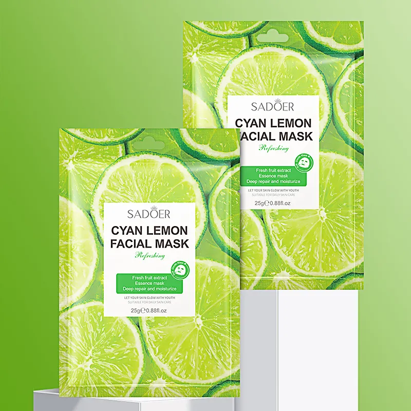 SADOER Cyan Lemon Moisturizing Face Sheet Mask 25g - Image 2
