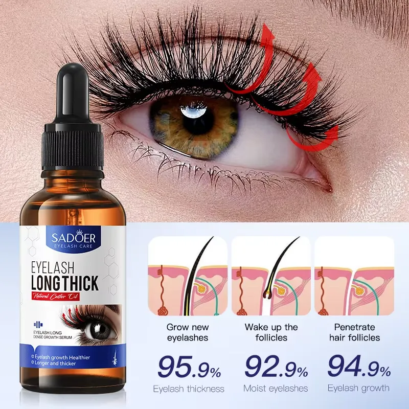 SADOER Eyelash Long Dense Growth Serum - Nourishing & Thickening - 30ml - Image 3