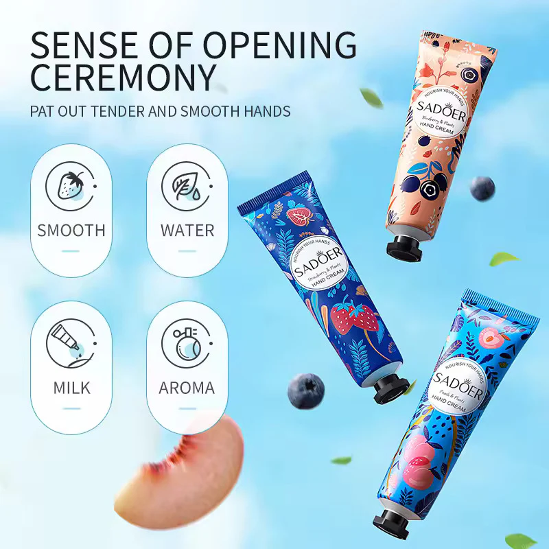 SADOER Fruit & Plant Extract Hand Cream Pack of 5 – 30g Each - Image 4