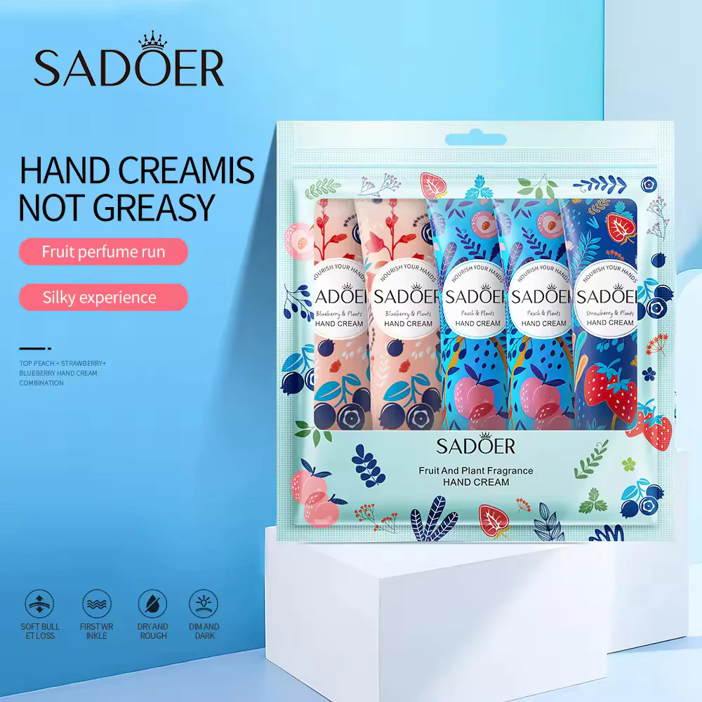 SADOER Fruit & Plant Extract Hand Cream Pack of 5 – 30g Each - Image 6
