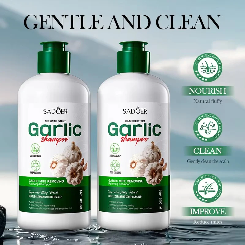 SADOER Garlic Mite Control Shampoo Scalp Relief - 300ml - Image 3