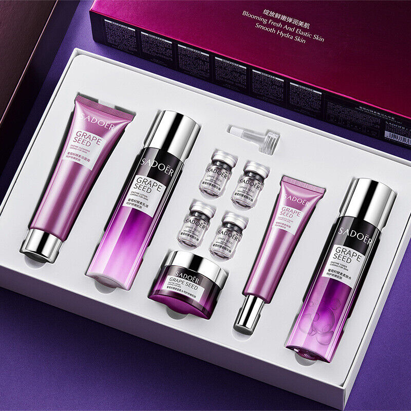 Sadoer Grape Extract 9-in-1 Skincare Gift Set | Hydrating & Rejuvenating Kit - Image 3