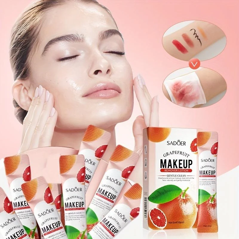 Sadoer Grapefruit Makeup Remover Lotion 5ml*10Pcs - Image 4