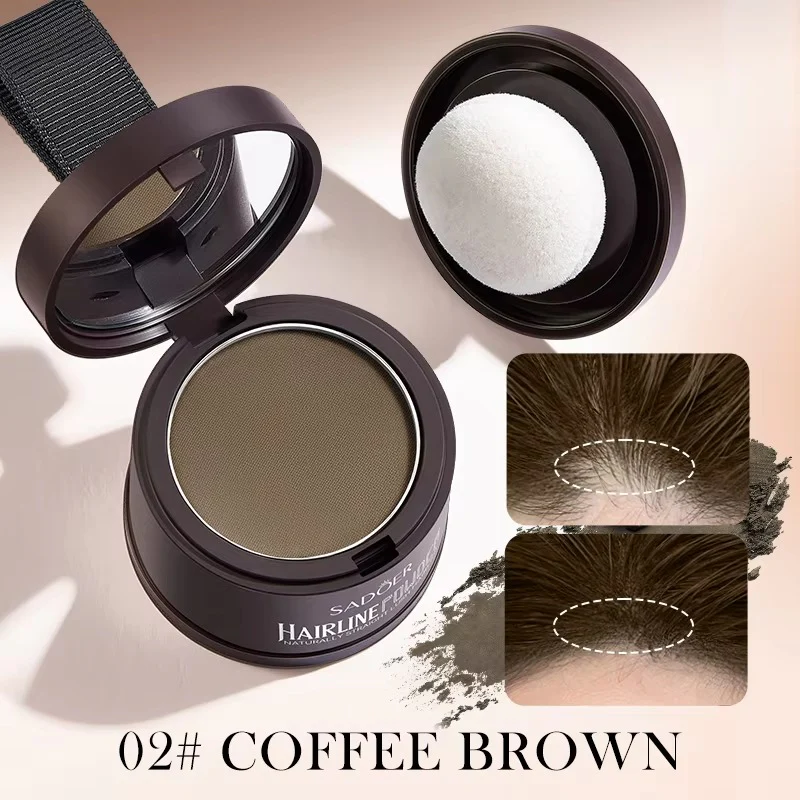 SADOER Hairline Powder - Natural Hair Color & Coverage - Coffee Brown - 4g - Image 3