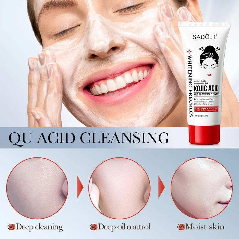 SADOER Kojic Acid Amino Acid Mild Oil Control Facial Cleanser 100g - Image 6