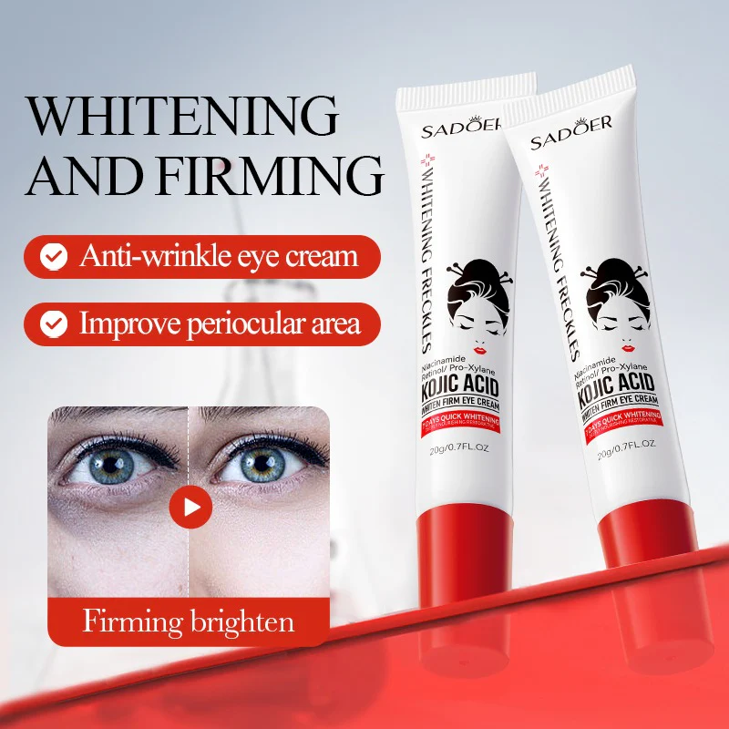 SADOER Kojic Acid Eye Cream - Brightening & Firming Eye Care - 20g - Image 4