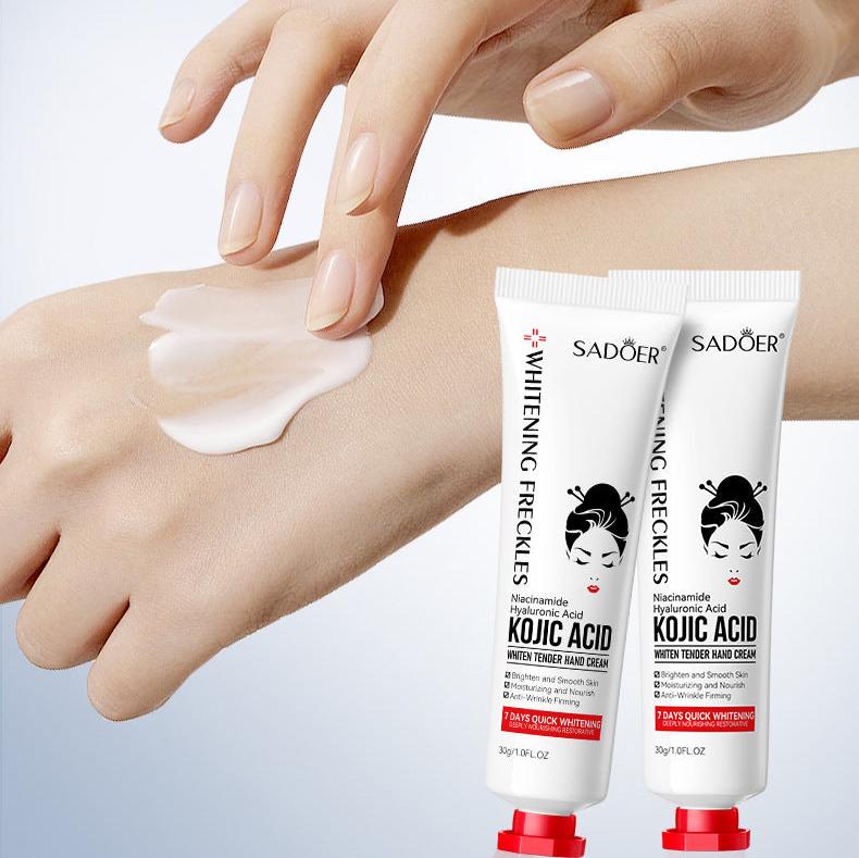 SADOER Kojic Acid Niacinamide Whitening Hand Cream - Brightening & Moisturizing - 30g - Image 4