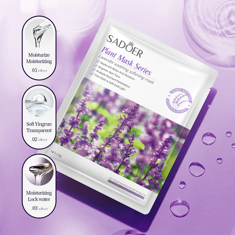 SADOER Lavender Soothing Softening Face Sheet Mask - Image 2