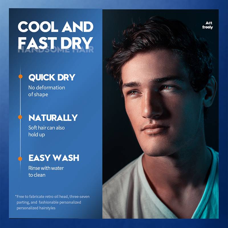 SADOER Cool Styling Oil Head Gel - Quick-Dry Men's Hair Styling Gel with Comb - 280ml - Image 4