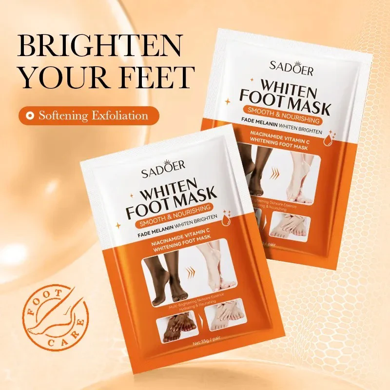Sadoer Pack of 2 Niacinamide Hand & Foot Mask Set - Whitening & Nourishing Care - Image 3